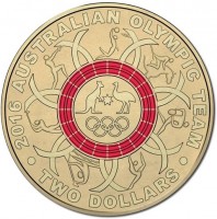 2016 AUSTRALIAN OLYMPIC TEAM. TWO DOLLARS.