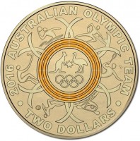 2016 AUSTRALIAN OLYMPIC TEAM. TWO DOLLARS.