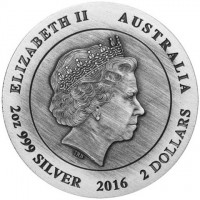 ELIZABETH II. AUSTRALIA. IRB. 2 oz 999 Ag 2016 2 DOLLARS.