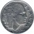 reverse of 20 Centesimi - Vittorio Emanuele III - Magnetic; Plain edge (1939 - 1942) coin with KM# 75a from Italy. Inscription: ITALIA R XVIII c.20 1940