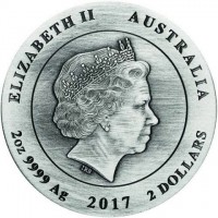 ELIZABETH II. AUSTRALIA. IRB. 2 oz 999 SILVER 2017 2 DOLLARS.
