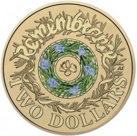 Aluminium Bronze coin Australia KM# 2757 Remembrance. C AS. TWO DOLLARS.