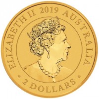 Gold coin Australia KM# 3739 ELIZABETH II. AUSTRALIA 2019. 1 DOLLAR. JC.