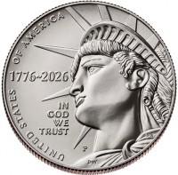 UNITED STATES OF AMERICA. 1776 ~ 2026. IN GOD WE TRUST. SPM. P. DW.