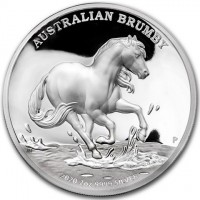 AUSTRALIAN BRUMBY. JM P. 2020 2 oz 9999 FINE SILVER.
