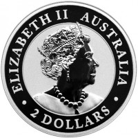 ELIZABETH II. AUSTRALIA. 2 DOLLARS. JC.