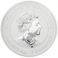 ELIZABETH II. AUSTRALIA. JC. 2oz 9999 Ag 2020 2 DOLLARS.
