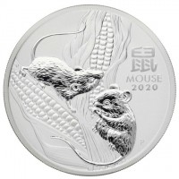 Silver coin Australia KM# 3933 鼠. MOUSE. 2020. IJ. P.