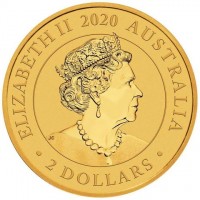 Gold coin Australia KM# 3935 ELIZABETH II. AUSTRALIA 2020. 2 DOLLARS. JC.