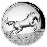 Silver coin Australia KM# 4155 AUSTRALIAN BRUMBY. JM P. 2021 2oz 9999 SILVER.