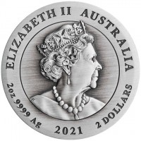 Silver coin Australia KM# 4164 ELIZABETH II. AUSTRALIA. JC. 2oz 9999 Ag 2 DOLLARS.
