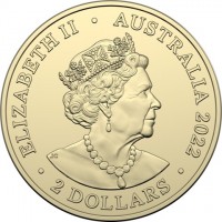 Aluminium Bronze coin Australia KM# 4368 ELIZABETH II. AUSTRALIA 2022. 2 DOLLARS. JC.