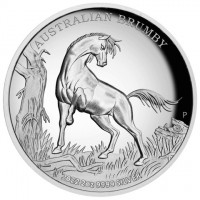 AUSTRALIAN BRUMBY. P JM. 2022 2oz 9999 SILVER.
