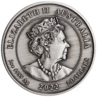 ELIZABETH II. AUSTRALIA. JC. 2oz 9999 Ag 2022 2 DOLLARS.
