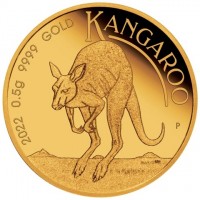 2022 0.5g 9999 GOLD. KANGAROO. P. NH.