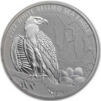 Silver coin Australia 2022. WHITE-BELLIED SEA EAGLE. P. SR.