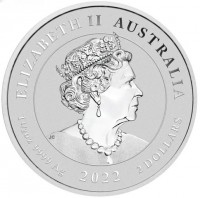 Silver coin Australia ELIZABETH II. AUSTRALIA. JC. 1 1/2oz 9999 Ag 2022 2 DOLLARS.