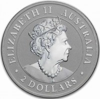 Silver coin Australia ELIZABETH II. AUSTRALIA. 2 DOLLARS. JC.
