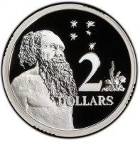 Silver coin Australia 2 DOLLARS.