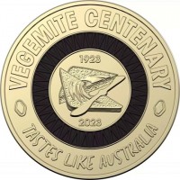 Aluminium Bronze coin Australia KM# 4555 VEGEMITE CENTENARY. 1923 2023. TASTES LIKE AUSTRALIA.