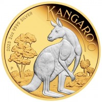 Silver coin Australia KM# 4559 2023 1oz 9999 SILVER. KANGAROO. P IJ.