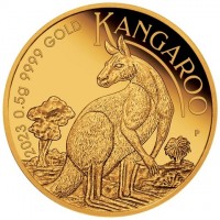 2023 0.5g 9999 GOLD. KANGAROO. P.