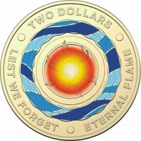 TWO DOLLARS. LEST WE FORGET. ETERNAL FLAME.