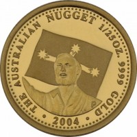THE AUSTRALIAN NUGGET 1/25 OZ. 9999 GOLD. 2004. P.