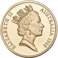 Aluminium Bronze coin Australia KM# 102 ELIZABETH II. AUSTRALIA 1988. RDM.