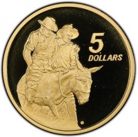 Aluminium Bronze coin Australia KM# 134 5. DOLLARS.