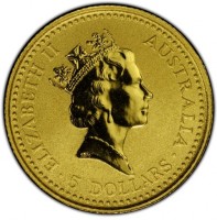 Gold coin Australia KM# 140 ELIZABETH II. AUSTRALIA. RDM. 5 DOLLARS.