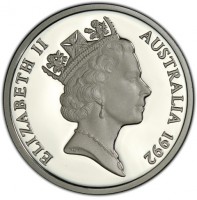 Silver coin Australia KM# 190a ELIZABETH II. AUSTRALIA 1992. RDM.