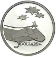 Silver coin Australia KM# 190a 5 DOLLARS.