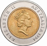 Bi-Metallic coin Australia KM# 224 ELIZABETH II. AUSTRALIA 1994. RDM.
