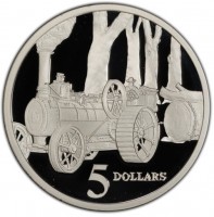 Silver coin Australia KM# 548 5 DOLLARS. WP.
