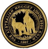THE AUSTRALIAN NUGGET. 1/20 OZ. 9999 GOLD 1998.