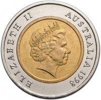 Bi-Metallic coin Australia KM# 374 ELIZABETH II. AUSTRALIA 1998. IRB.