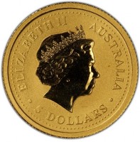 Gold coin Australia KM# 425 ELIZABETH II. AUSTRALIA 2019. 1 DOLLAR. IRB.
