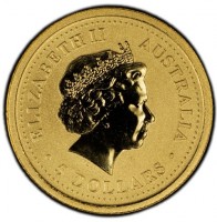 Gold coin Australia ELIZABETH II. AUSTRALIA 5 DOLLARS. IRB.