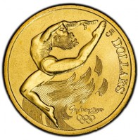 Aluminium Bronze coin Australia KM# 357 5 DOLLARS. Sydney 2000.