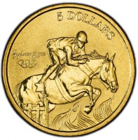 Aluminium Bronze coin Australia KM# 434 5 DOLLARS. Sydney 2000.