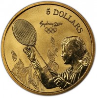 Aluminium Bronze coin Australia KM# 421 5 DOLLARS. SYDNEY 2000.