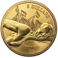 Aluminium Bronze coin Australia KM# 436 5 DOLLARS. Sydney 2000.