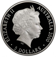 ELIZABETH II. AUSTRALIA 2000. IRB. 5 DOLLARS.