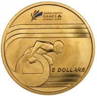 PARALYMPIC. GAMES. SYDNEY 2000. 5 DOLLARS.