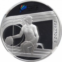 Silver coin Australia KM# 517a PARALYMPIC. GAMES. SYDNEY 2000. 5 DOLLARS.