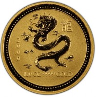 龍. 2000. 1/20 OZ 9999 GOLD.