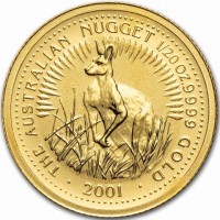 Gold coin Australia KM# 448 THE AUSTRALIAN NUGGET 1/20 OZ. 9999 GOLD. P. 2000. JR.