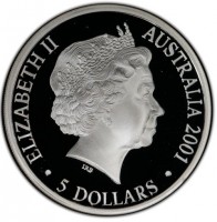 Silver coin Australia KM# 591 ELIZABETH II. AUSTRALIA 2000. IRB. 5 DOLLARS.