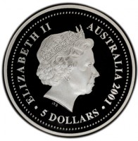 ELIZABETH II. AUSTRALIA 2001. IRB. 5 DOLLARS.